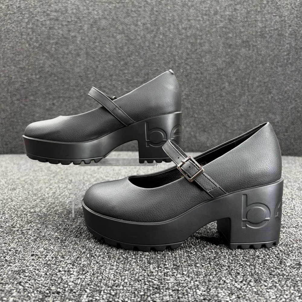 Bego Platform Lug Sole Mary Jane Heels Womens 6 Black good dark academia bratz